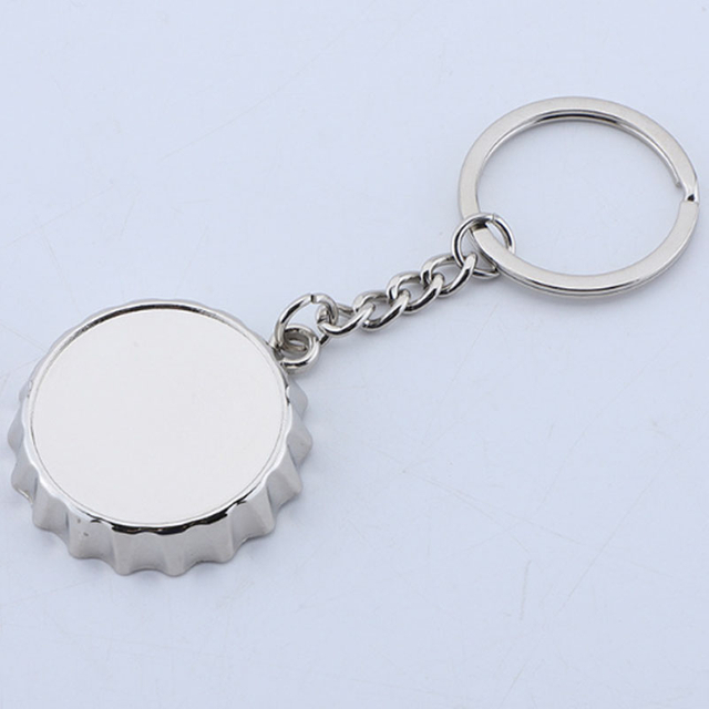 Personalized Metal Bottle Cap Smallest Bottle Opener Keychain 