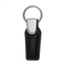 New Matt Silver Metal Blank Leather Keychain