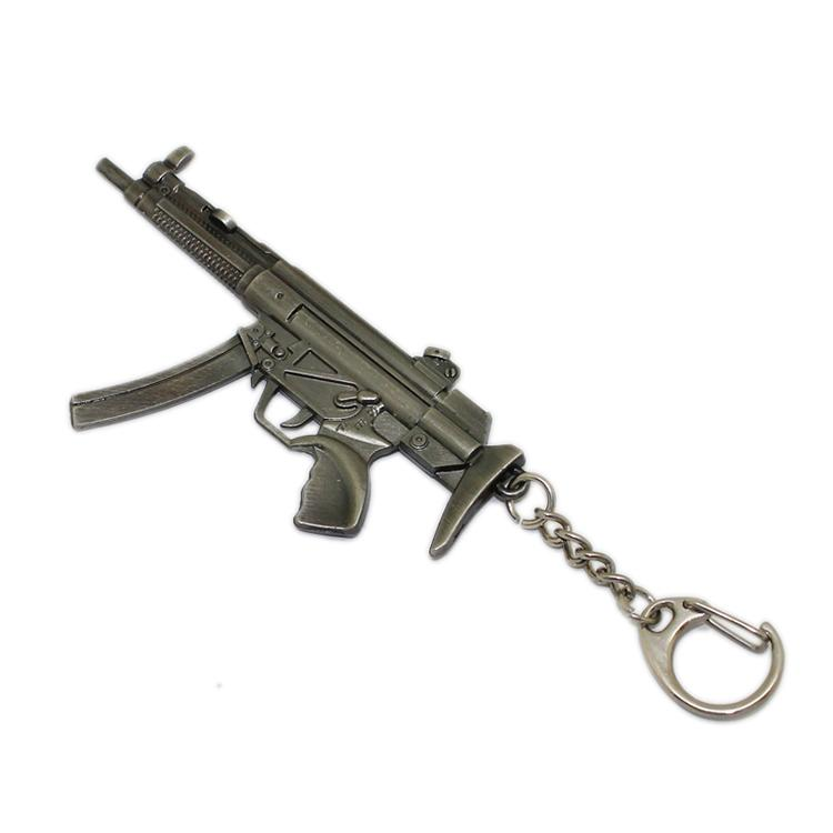 Weapon Mini Gun Model Metal Keychain
