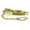 3D Antique Gold Building Metal Tie Clip