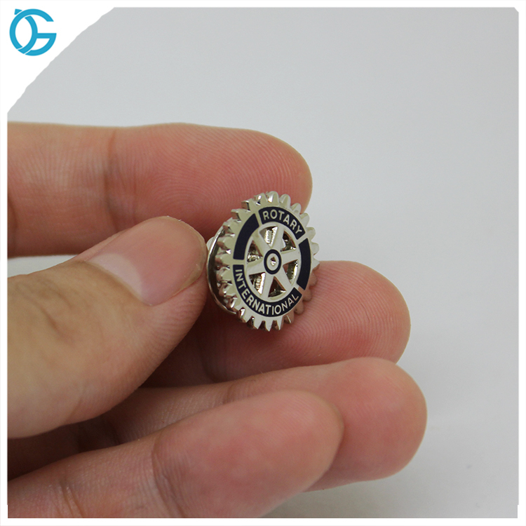 Silver Metal Custom Hard Enamel Rotary Pin