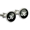 Personalized Silver Alphabet Metal Cufflinks