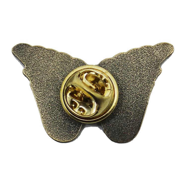 Antique Gold 3D Wing Lapel Pin