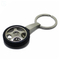 3D Moveable Tire Shaped Blank Metal Leather Keychain
