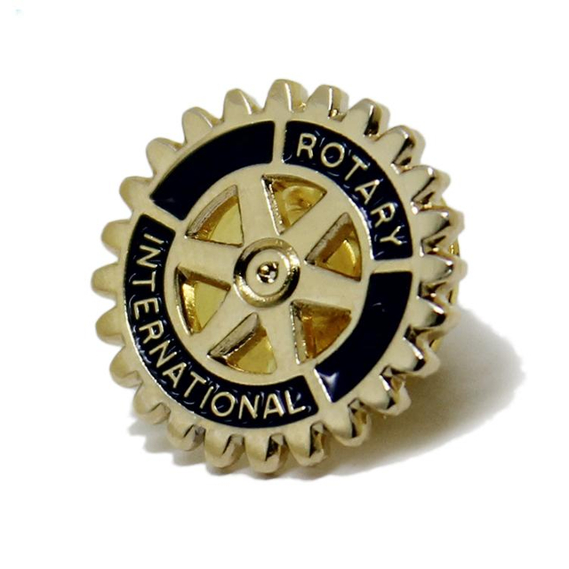 Gold Plaitng Custom Metal Rotary Lapel Pin
