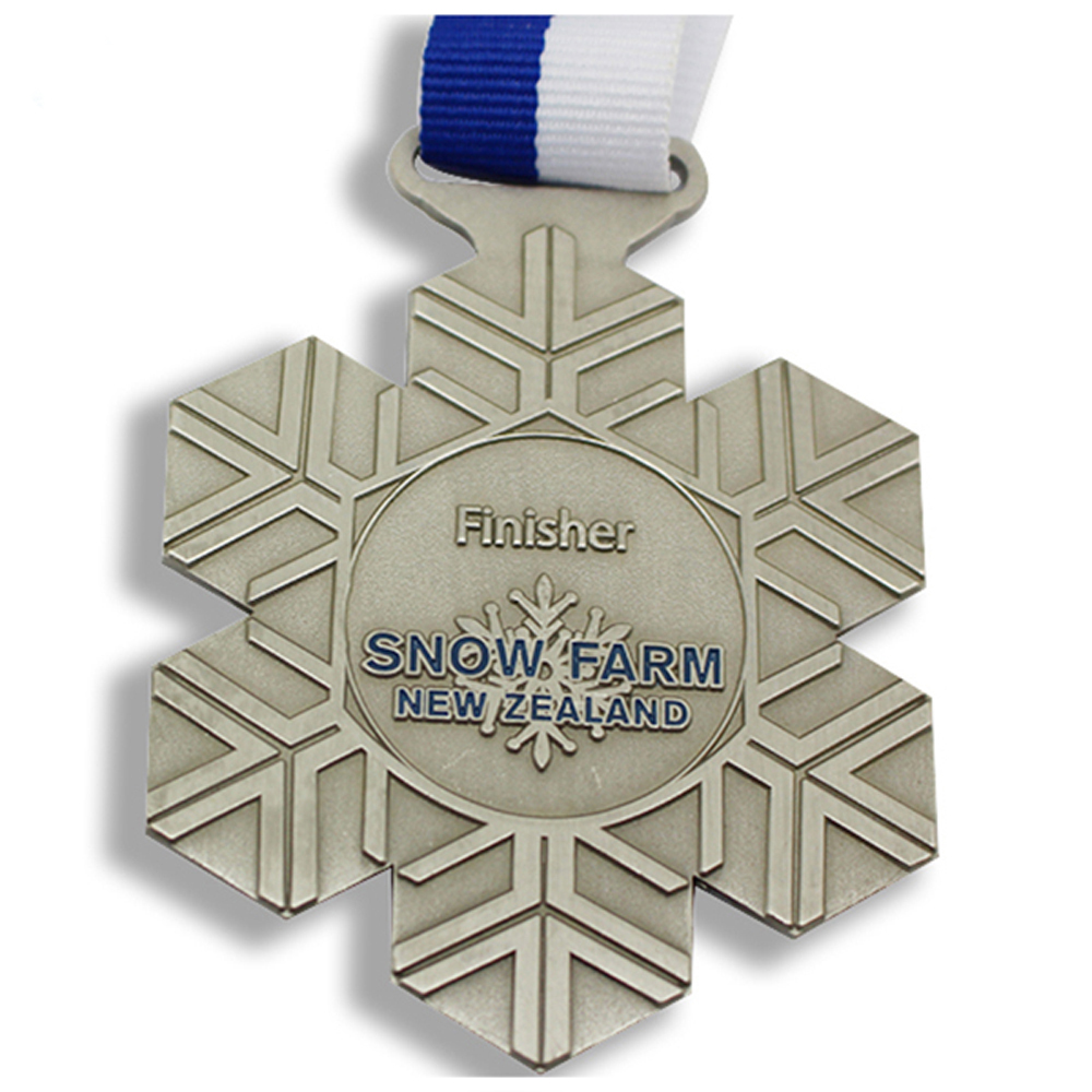 Snow Design Crystal Skiing Metal Sports Medal