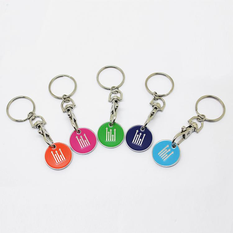 Colorful Soft Enamel Metal Trolley Coin Keychain