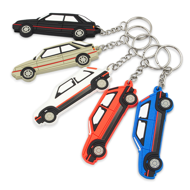 Customized Car Shaped Soft Rubber PVC Keyring